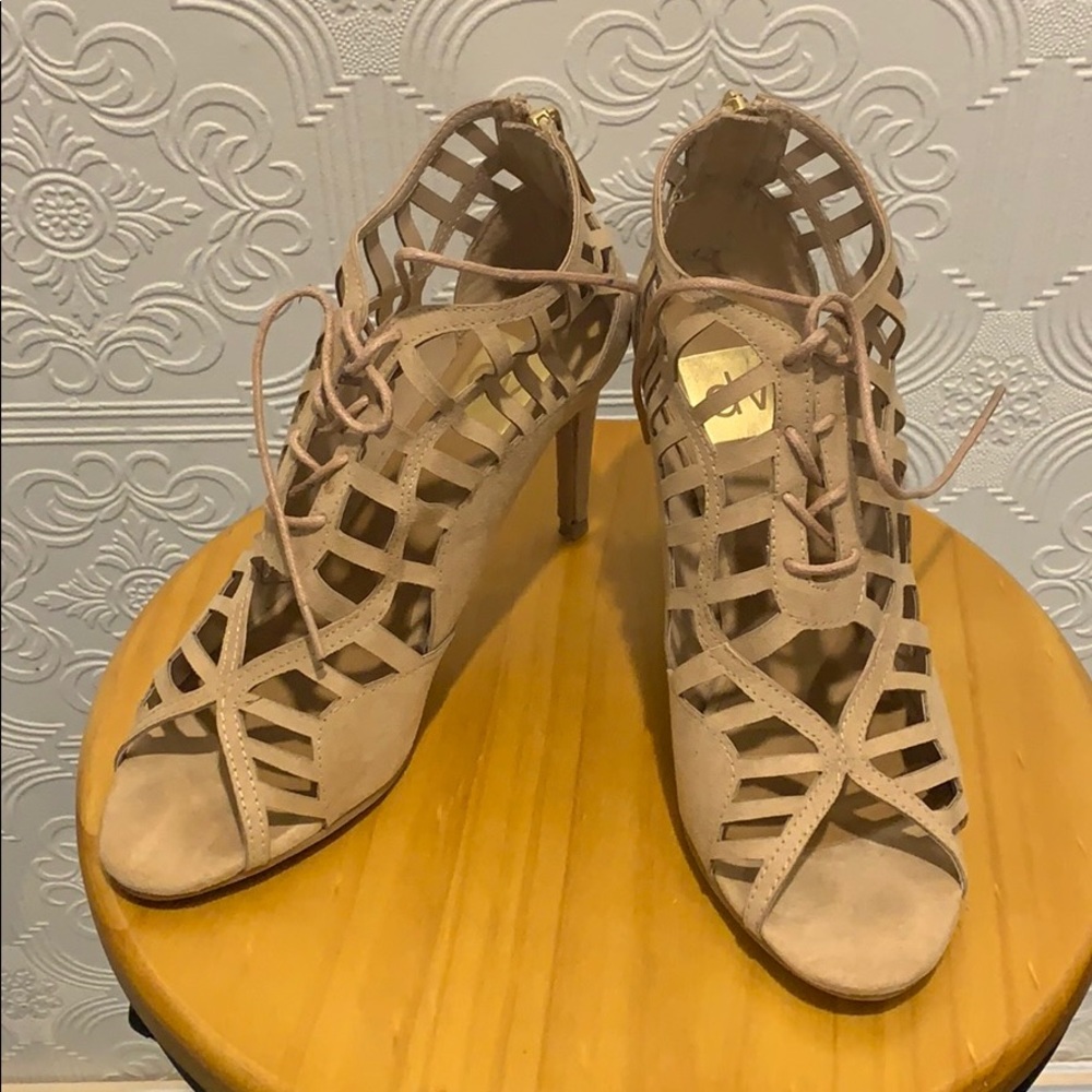 DV peep toe booties